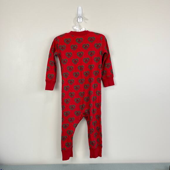 Hanna Andersson Red Heart Pajamas 80 cm 18-24 Months - Picture 6 of 6